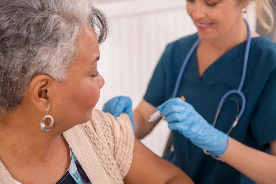 African American Woman Getting Vaccinated
